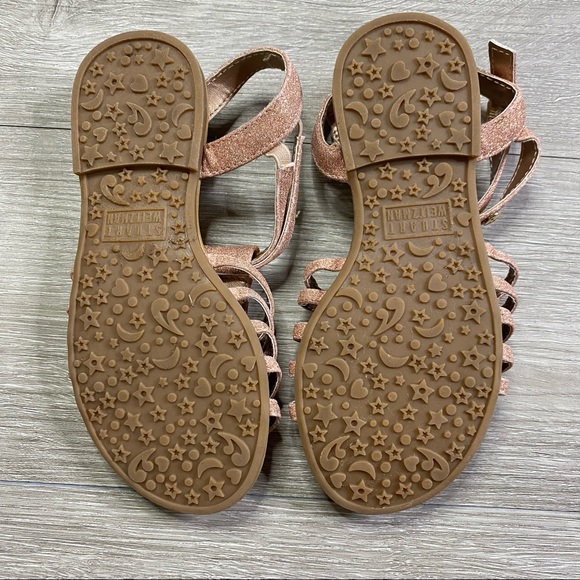 Stuart Weitzman Pink Glitter Gladiator Sandals - Picture 3 of 3